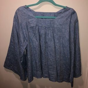 GAP: denim flare 3/4 shirt SIZE:M